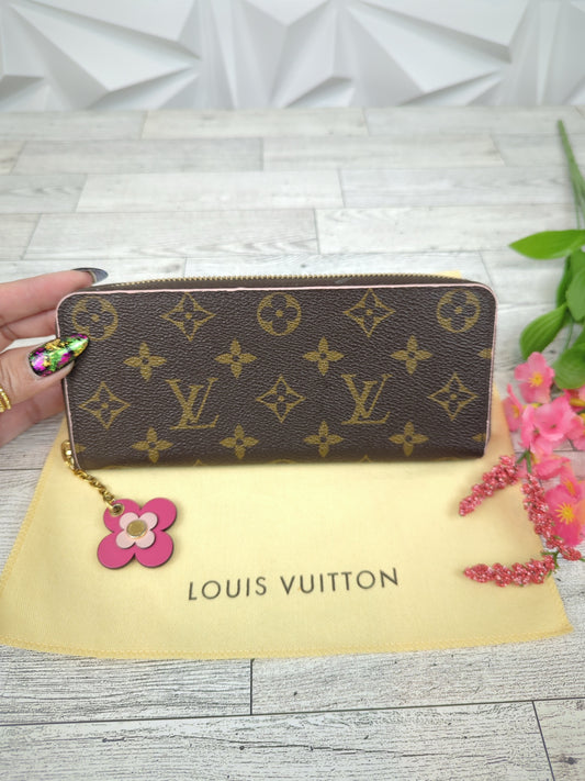 Louis Vuitton Clemence Blooming Flower Wallet in Fuchsia