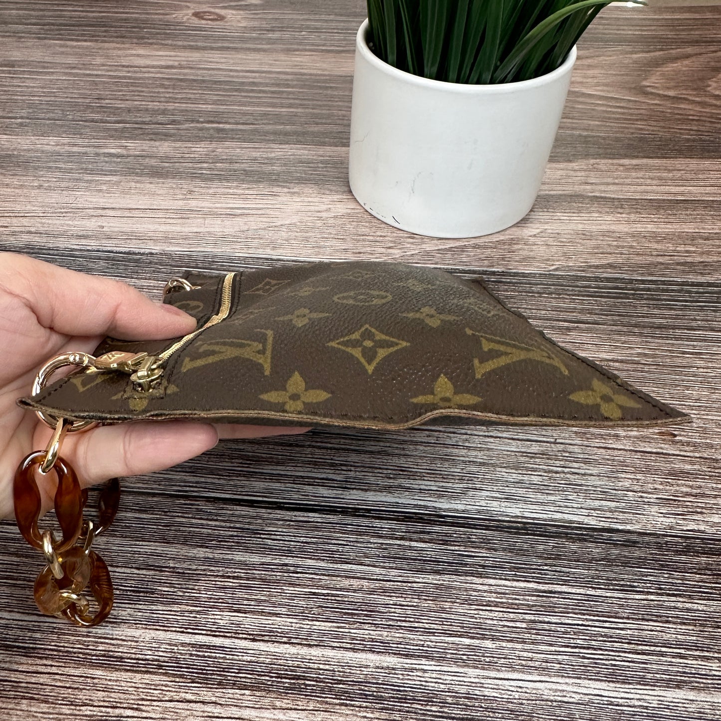 Louis Vuitton Randonnee Pouch Converted to Crossbody Clutch