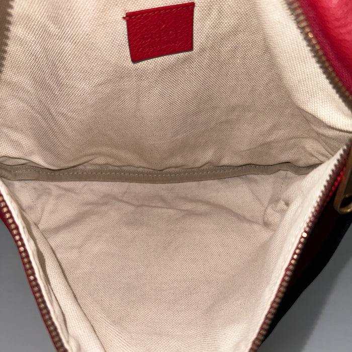 Gucci Red GG Logo Print Belt Bag
