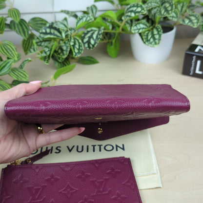 Louis Vuitton Curieuse  Empreinte Leather Wallet Aurore