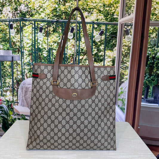 Gucci Beige GG Supreme Monogram Canvas Tote bag