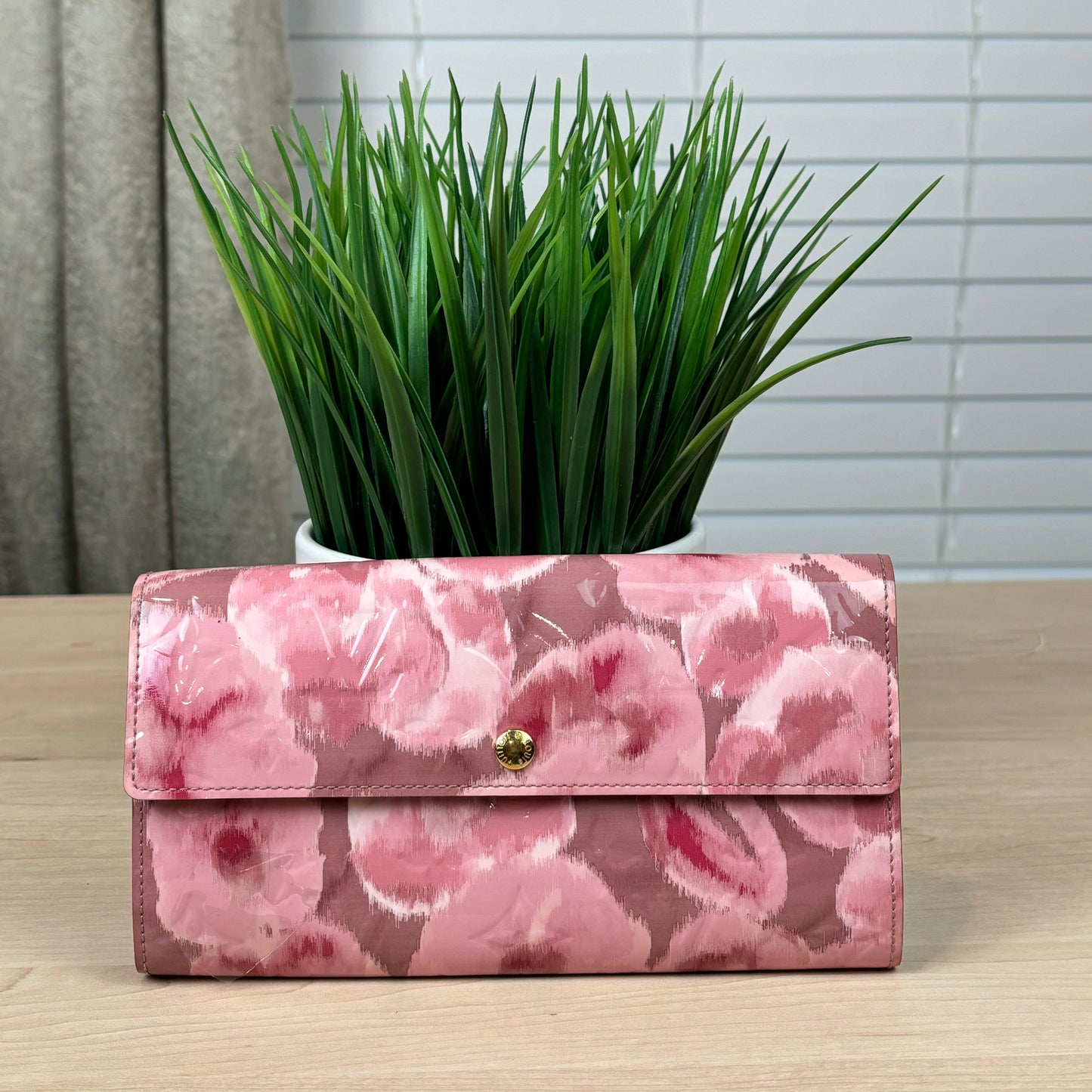 Louis Vuitton Vernis Ikat Sarah Wallet Rose Velours