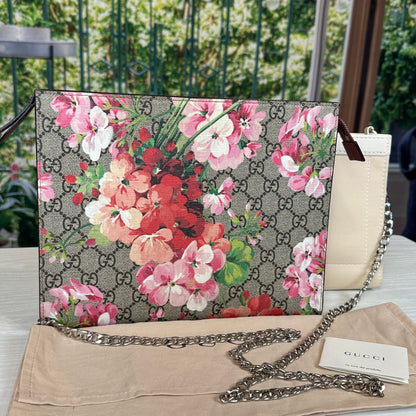 Gucci Blooms Large Cosmetic Case Antique Rose with Crossbody Kit