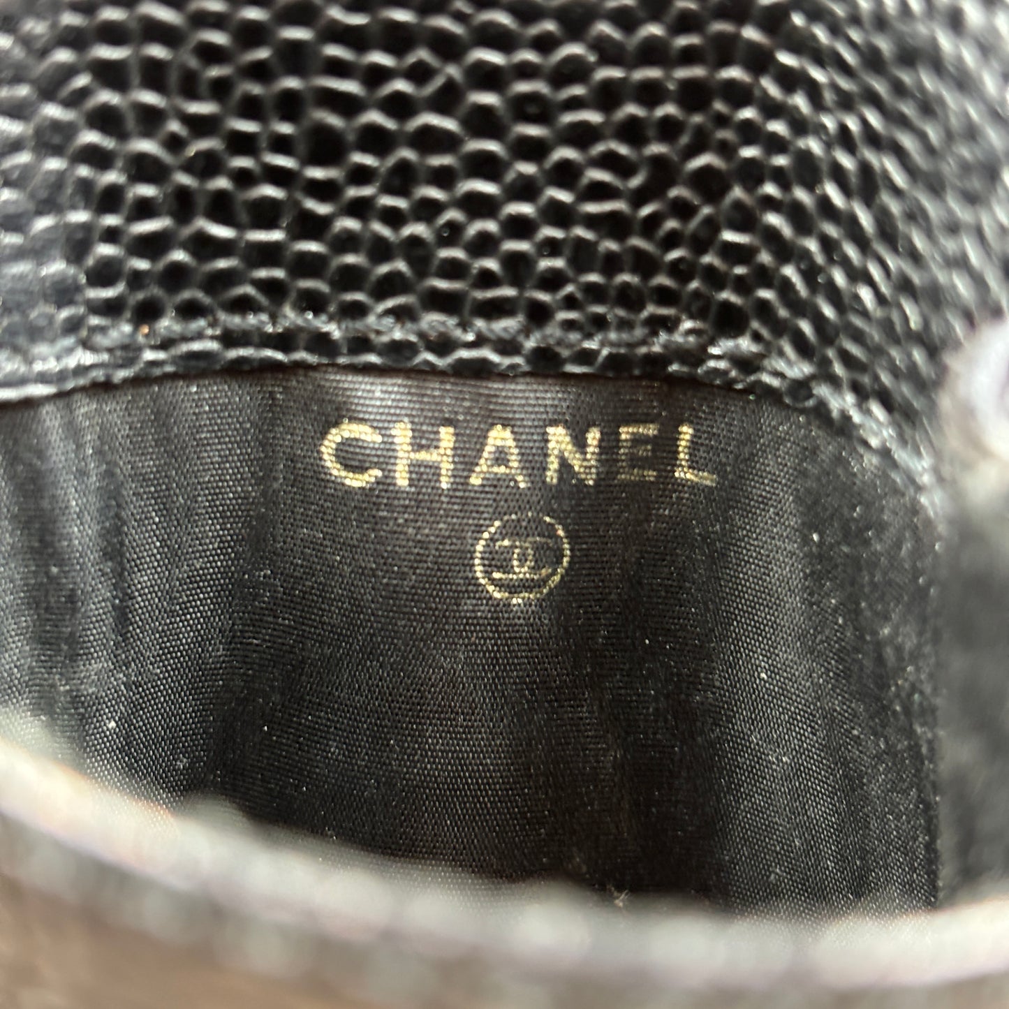 Chanel Black Caviar Leather Cigarette Case