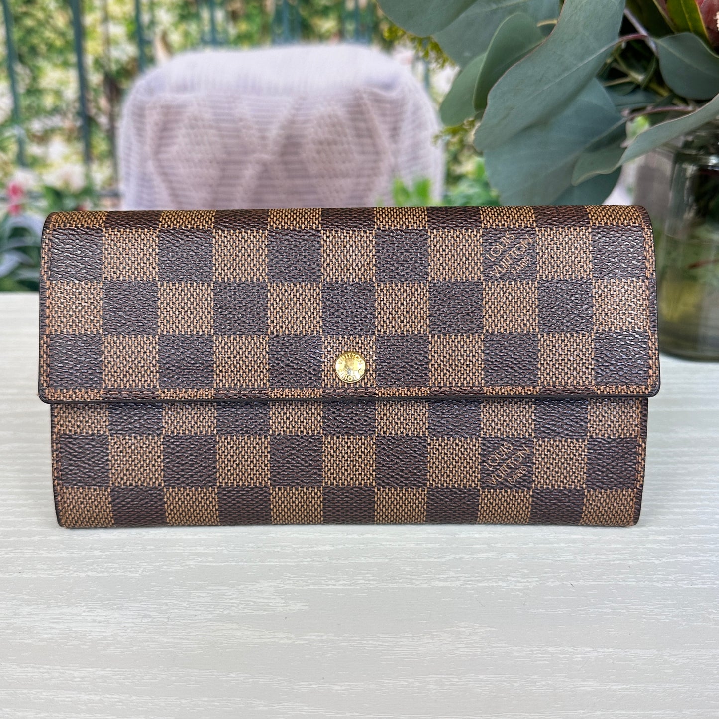 Louis Vuitton Damier Ebene Sarah Wallet