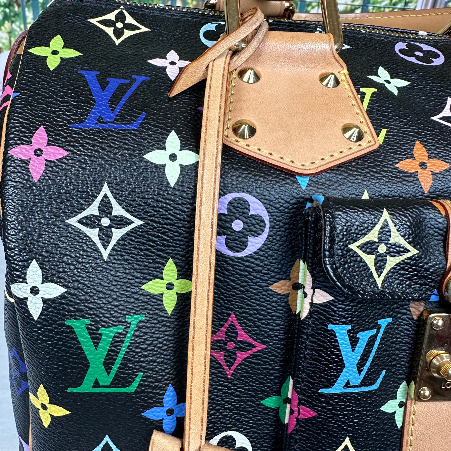 Louis Vuitton Limited Edition Murakami Black Multicolor Speedy 30