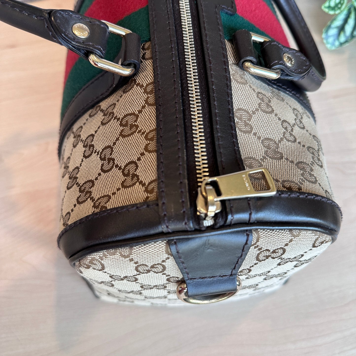 Gucci Original GG Boston Vintage Web Dark Brown