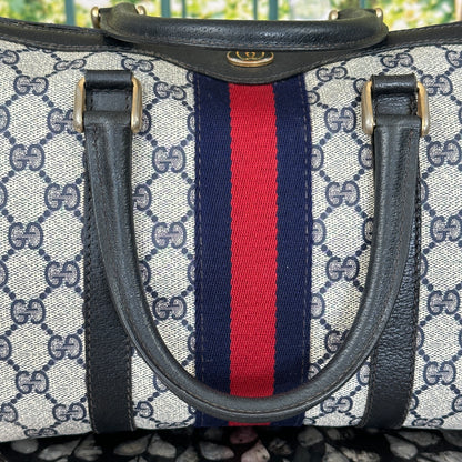 Gucci Navy Blue Boston Bag