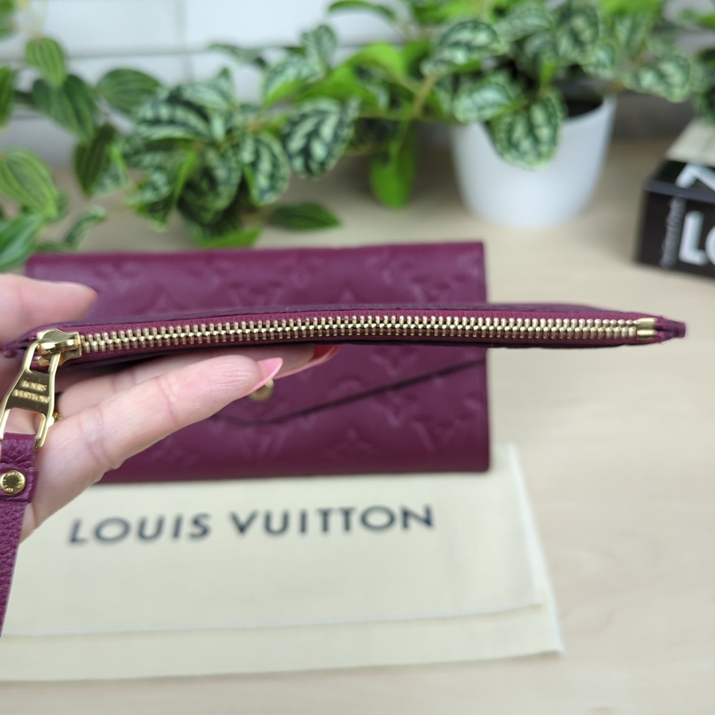 Louis Vuitton Curieuse  Empreinte Leather Wallet Aurore