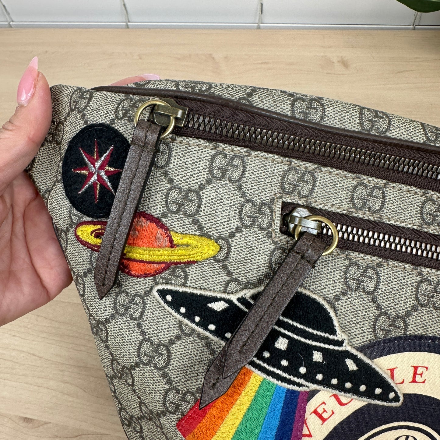 Gucci Courrier GG Supreme Canvas Belt Waist Bum Bag