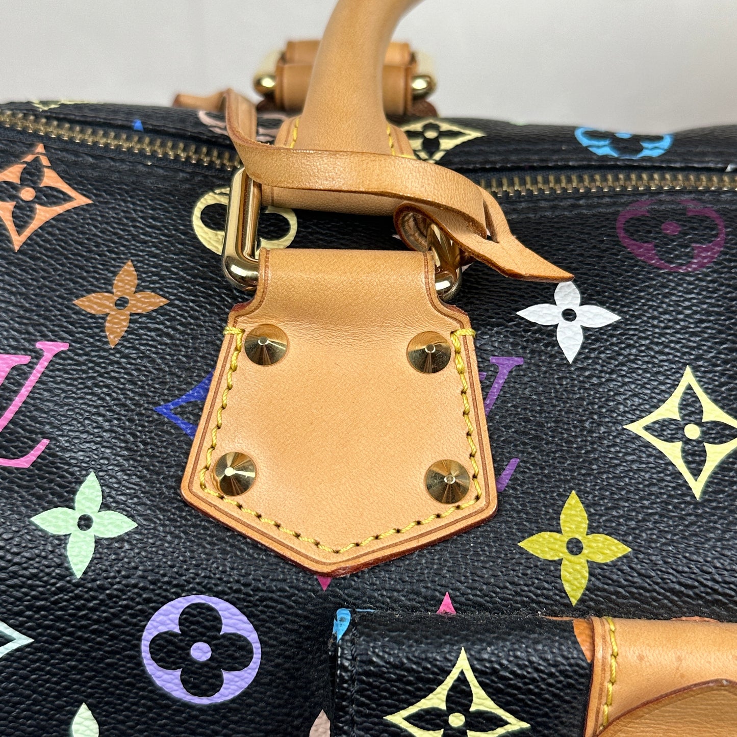 Louis Vuitton Limited Edition Murakami Speedy 30 Black Multicolor