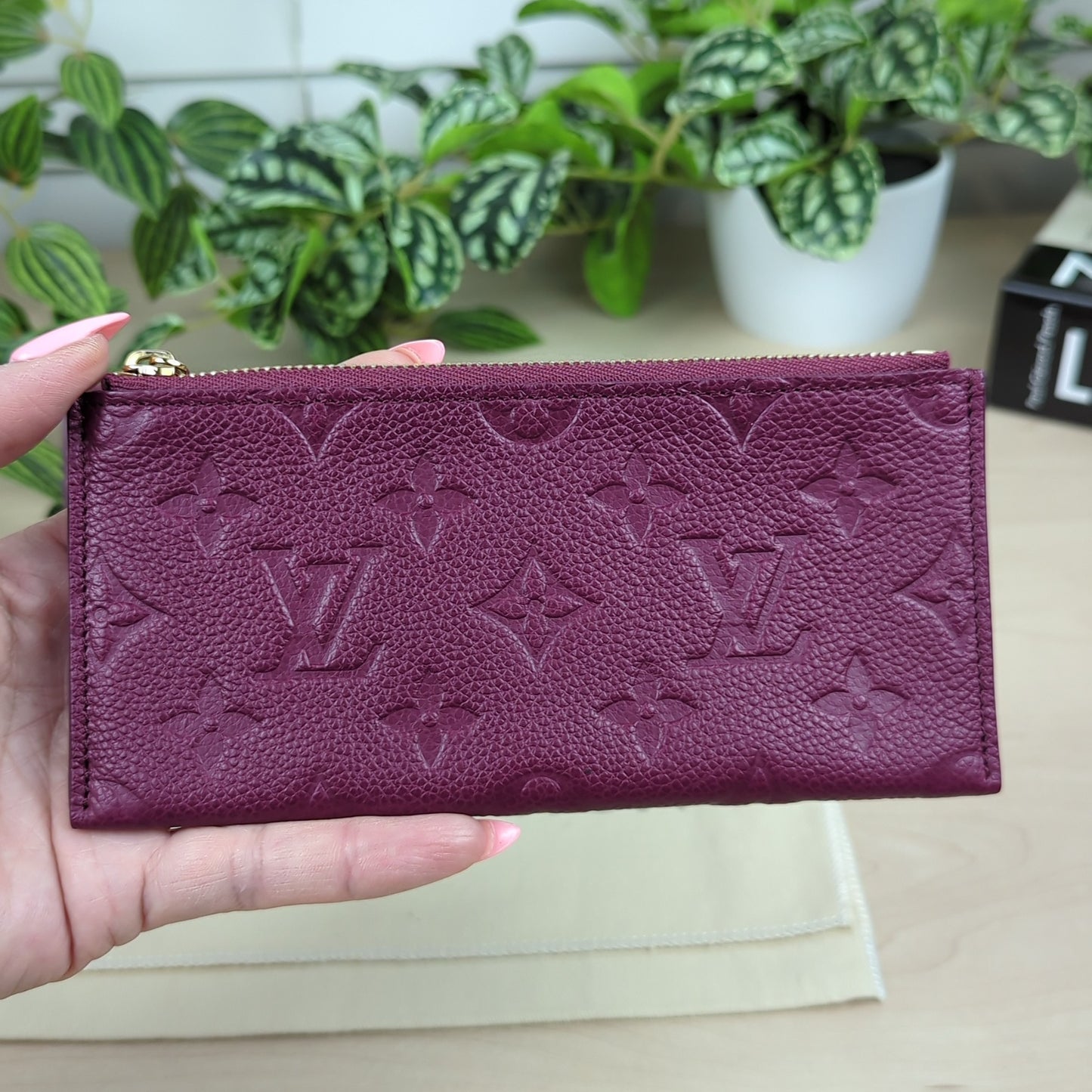 Louis Vuitton Curieuse  Empreinte Leather Wallet Aurore