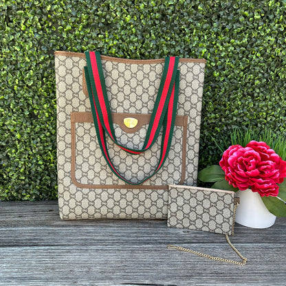 Gucci Plus Vintage Tote With Pouch