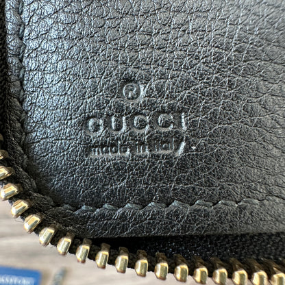 GUCCI Black Pebbled Calfskin Soho Travel Document Case