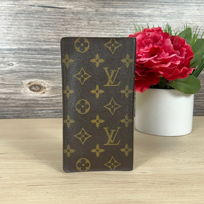 Louis Vuitton Checkbook Wallet Monogram Canvas