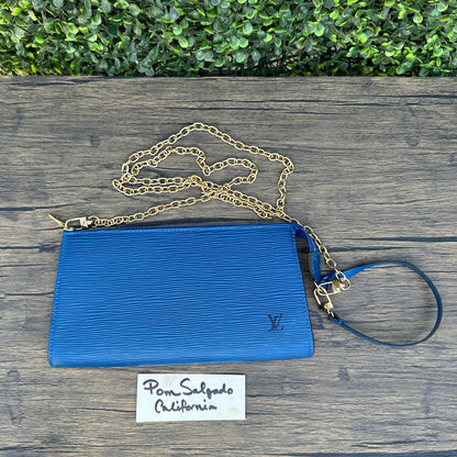 Louis Vuitton Epi Pochette Accessories Toledo Blue