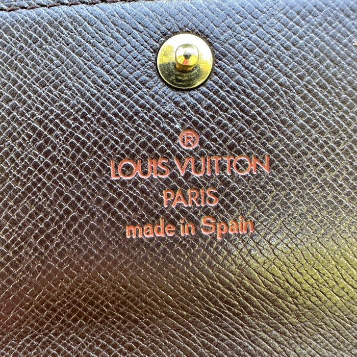 Louis Vuitton Sarah Wallet Damier Ebene– Pom's ReLuxed