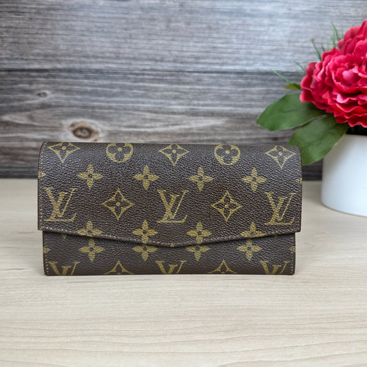 Louis Vuitton Vintage Envelope Flap Wallet Monogram Canvas