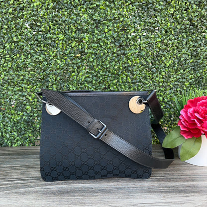 Gucci Black GG Canvas Eclipse Crossbody