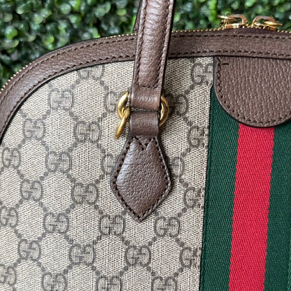 Gucci Ophidia Supreme Monogram Web Top Handle Medium Dome Bag