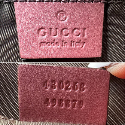 Gucci GG Supreme Blooms Cosmetic Case in Antique Rose