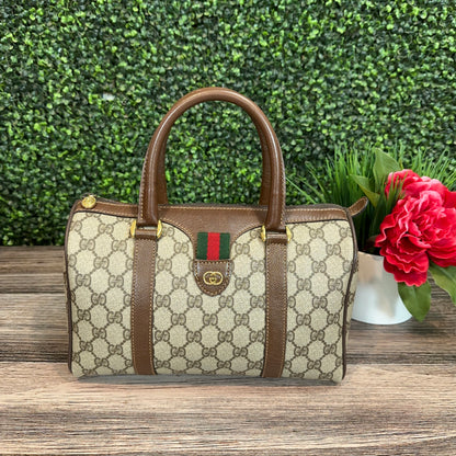 Gucci Vintage Sherry Line Boston Bag