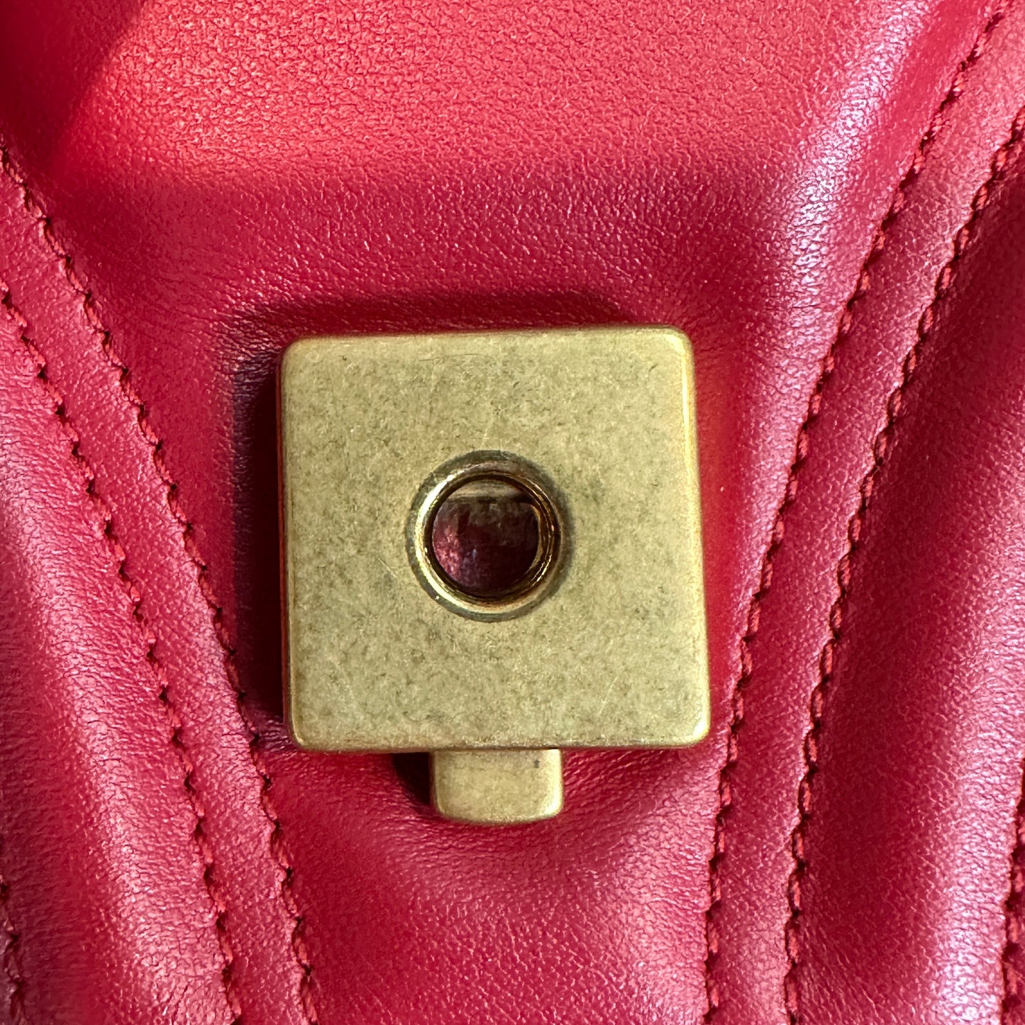 Gucci Red Marmont Shoulder Bag Small