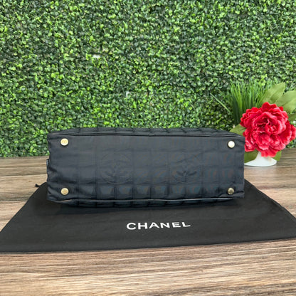 Chanel New Travel Line Mini Boston Nylon Handbag