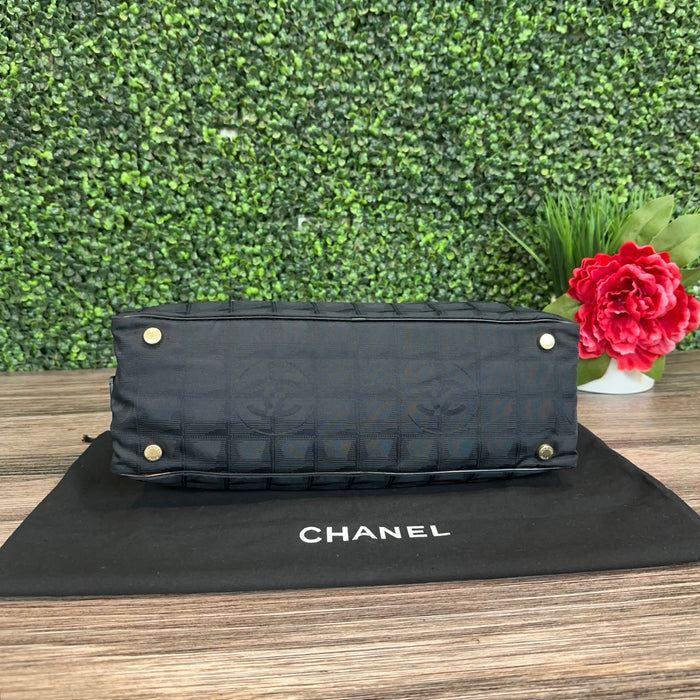 Chanel New Travel Line Mini Boston Nylon Handbag– Pom's ReLuxed