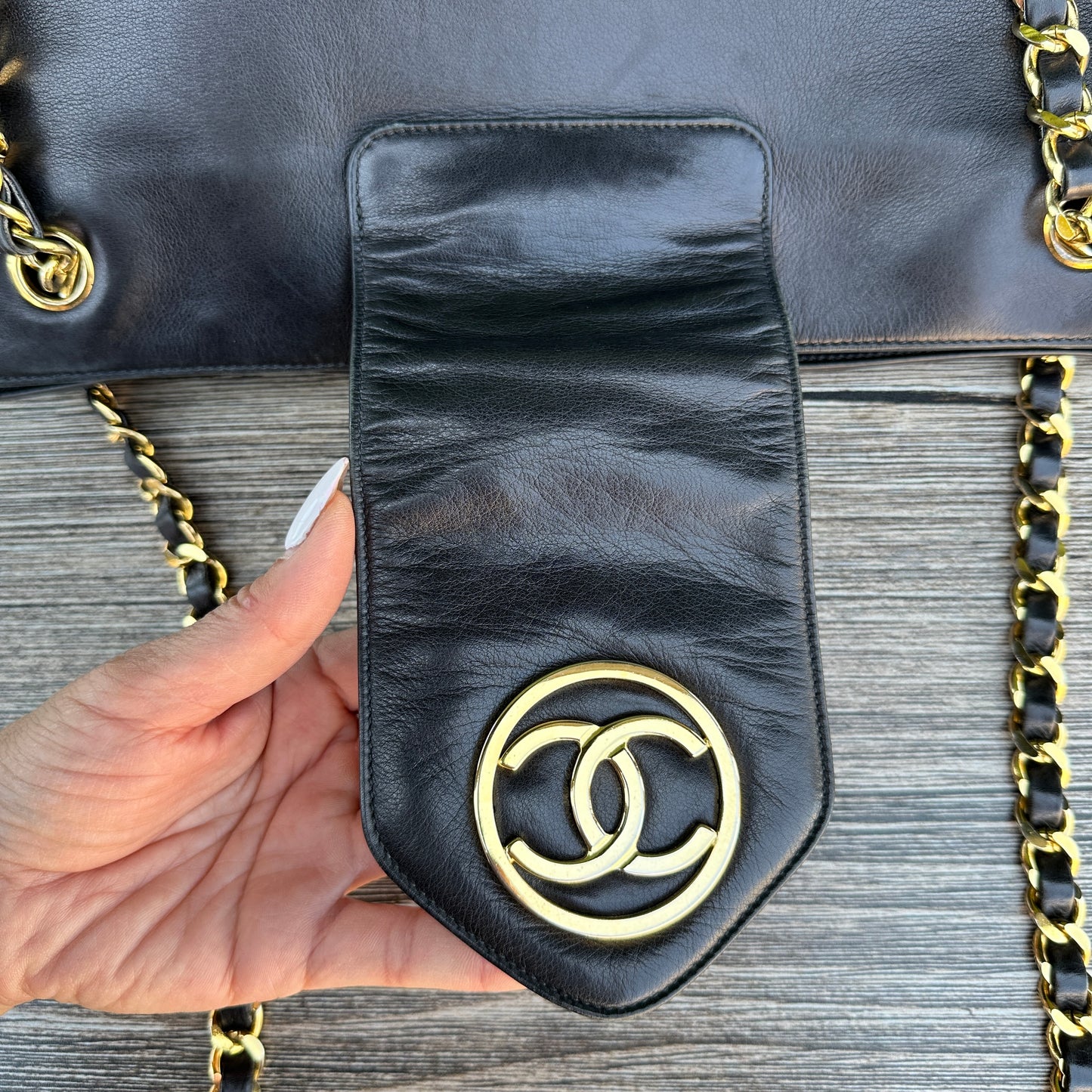 Chanel Black Lambskin XL Tote