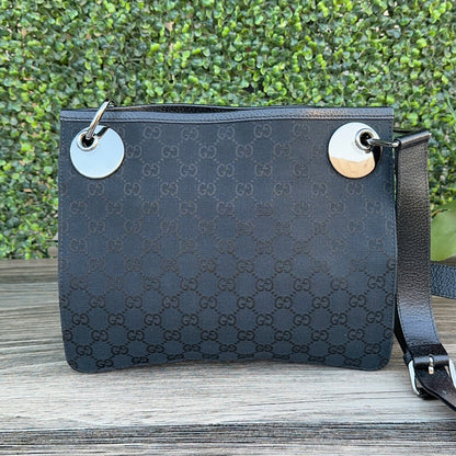 Gucci Black GG Canvas Eclipse Crossbody