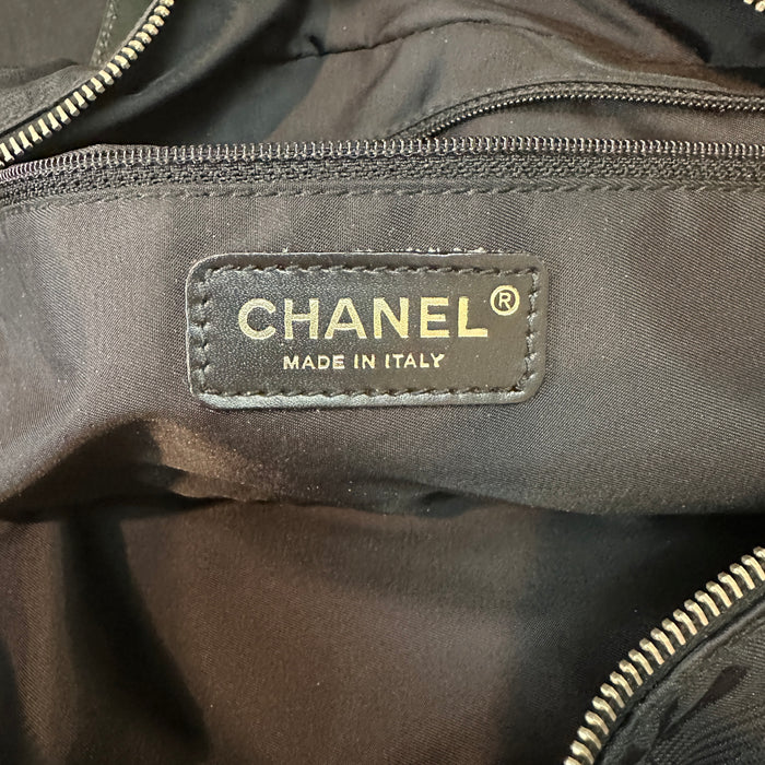 Chanel New Travel Line Mini Boston Nylon Handbag– Pom's ReLuxed