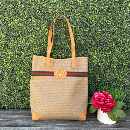 Gucci Vintage Web Sherry Line Micro GG Tote