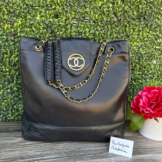 Chanel Black Lambskin XL Tote