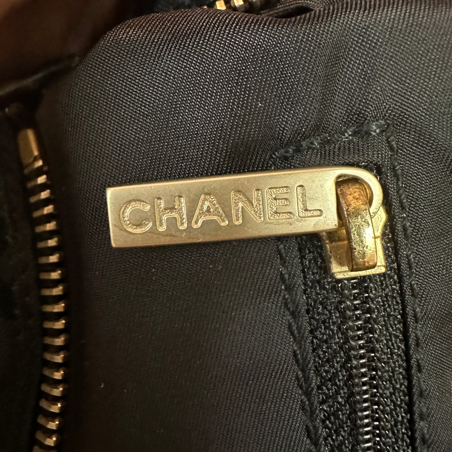 Chanel New Travel Line Mini Boston Nylon Handbag