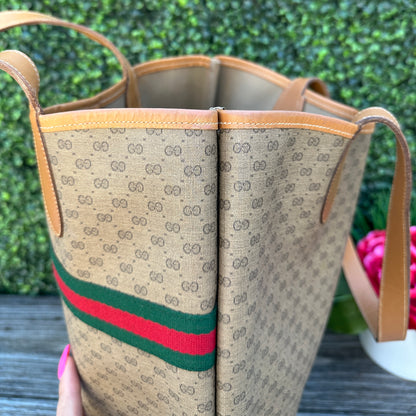 Gucci Vintage Web Sherry Line Micro GG Tote