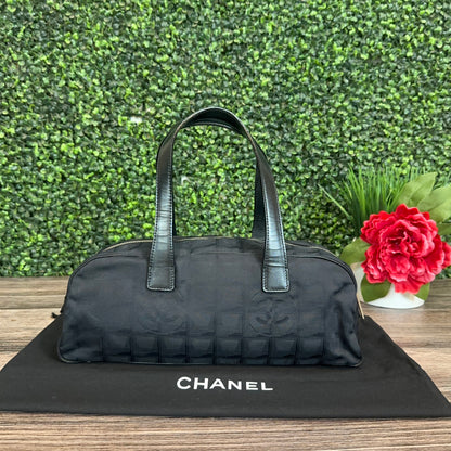 Chanel New Travel Line Mini Boston Nylon Handbag