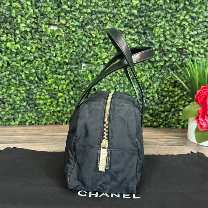 Chanel New Travel Line Mini Boston Nylon Handbag– Pom's ReLuxed