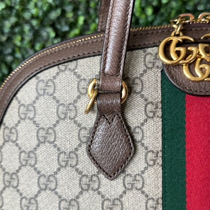 Gucci Ophidia Supreme Monogram Web Top Handle Medium Dome Bag– Pom's ReLuxed