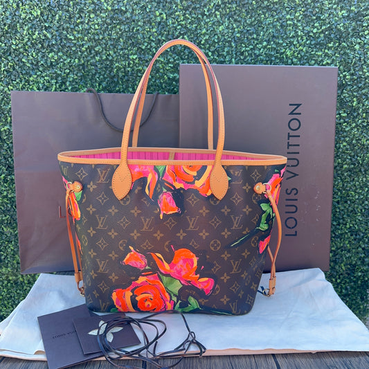 Limited Edition Stephen Sprouse Monogram Roses Neverfull MM Bag