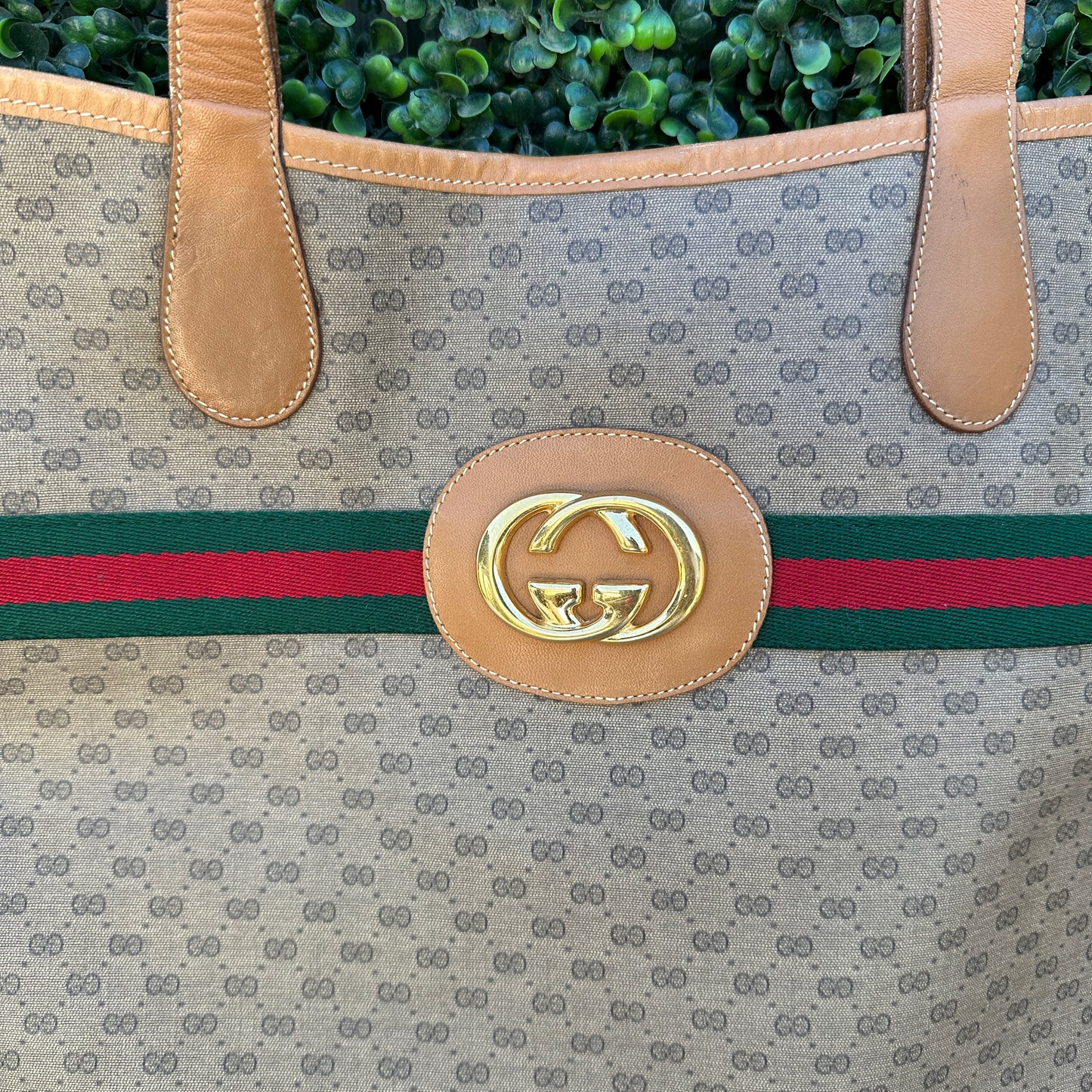 Gucci Vintage Web Sherry Line Micro GG Tote