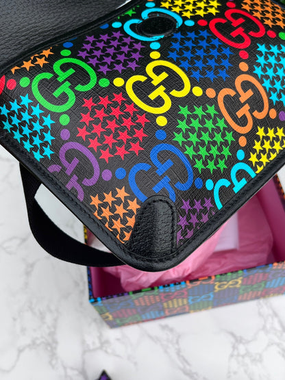 Multicolor/Black GG Supreme Coated Canvas Psychedelic Crossbody Belt Bag