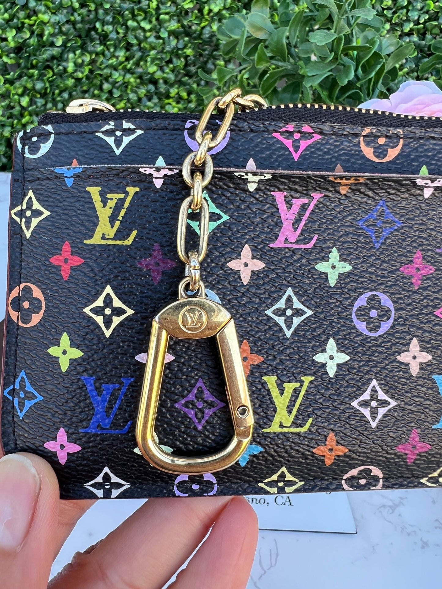 Grenade/Black Monogram Multicolore Pochette Cles NM Key