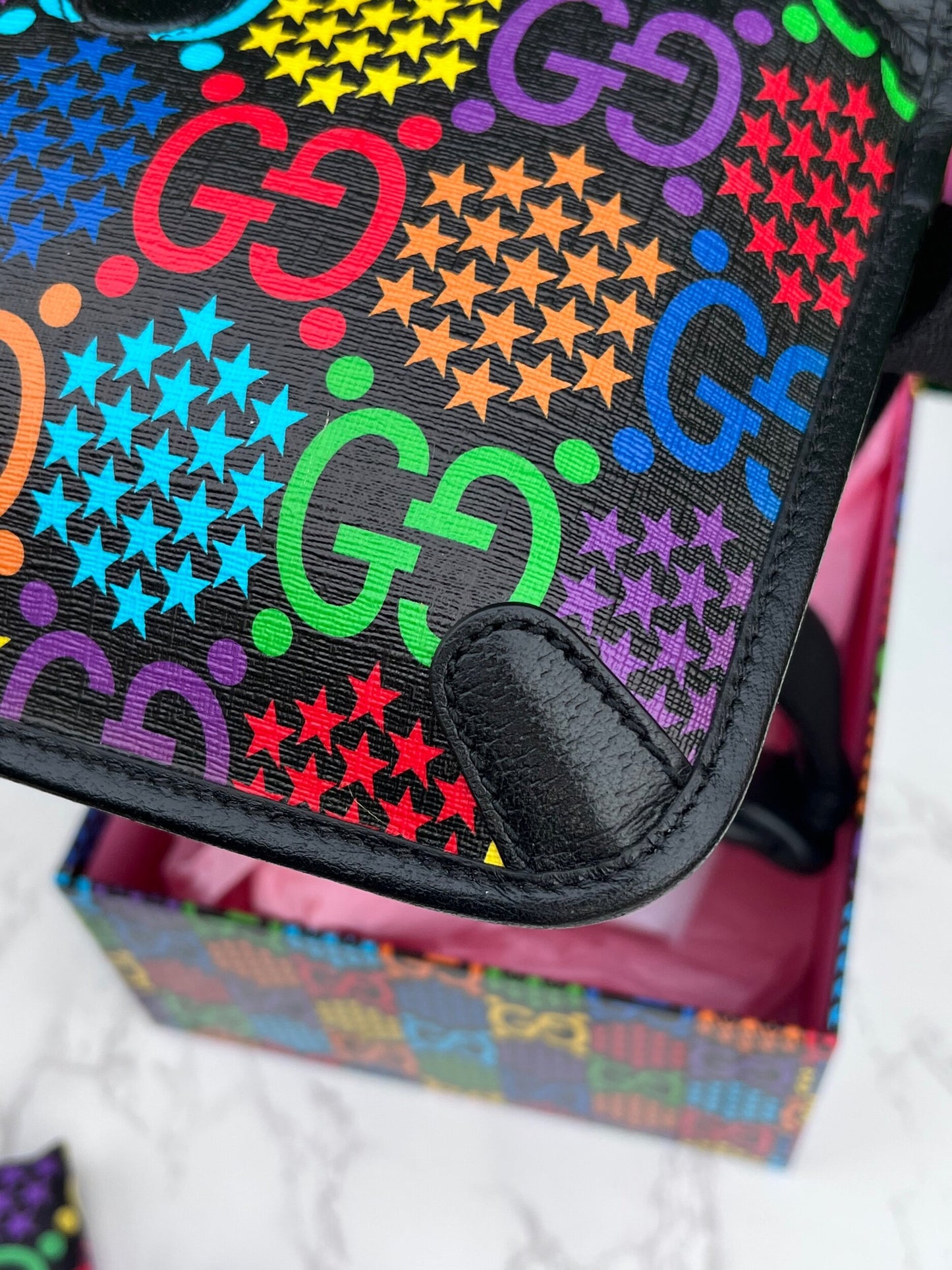 Multicolor/Black GG Supreme Coated Canvas Psychedelic Crossbody Belt Bag