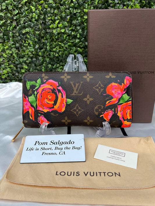 Authentic Preowned Louis Vuitton Limited Edition Stephen Sprouse Roses Zippy Wallet