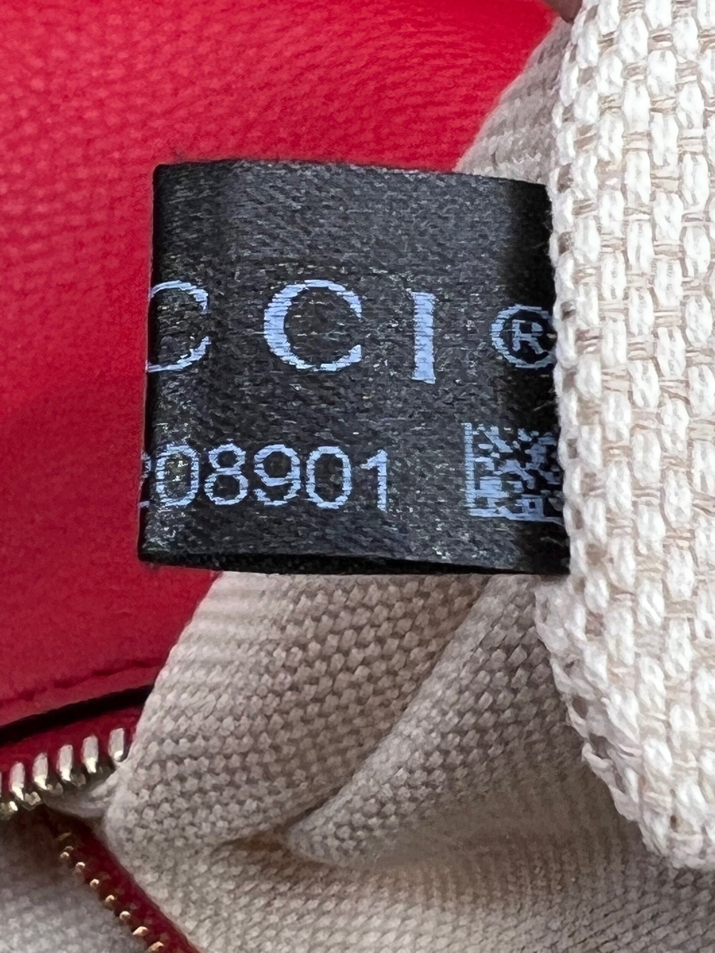 Gucci Pebbled Leather Soho Hobo Bag Red
