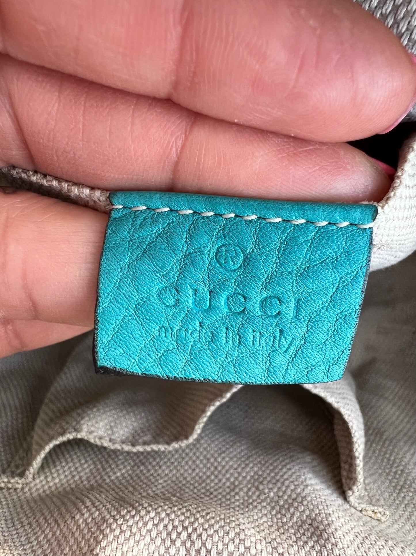 Turquoise Soho Disco Pebbled Leather Shoulder Bag