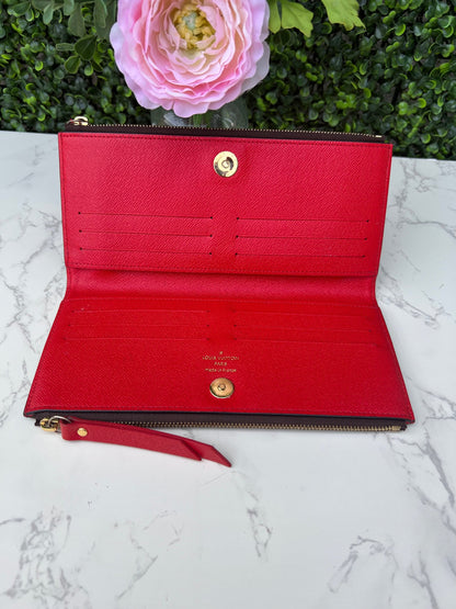 Adele Coquelicot Monogram Canvas Wallet