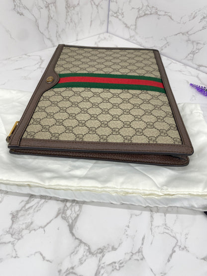 Gucci Ophidia Portfolio GG Coated Canvas Medium