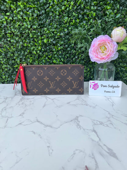 Adele Coquelicot Monogram Canvas Wallet